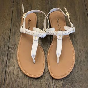 White American Eagle Sandals